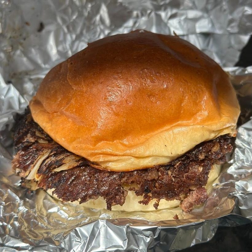 Smash burger Oklahoma Burger z bliska